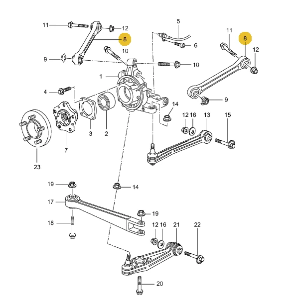 Bras De Suspension Inférieur ATEC Germany Pour Porsche 911 (996) Et Boxster (986)