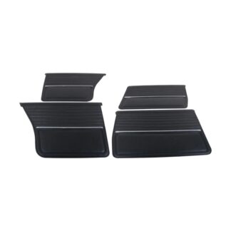 Jeu de 4 panneaux de porte noirs avec liseré chromé BMW E12